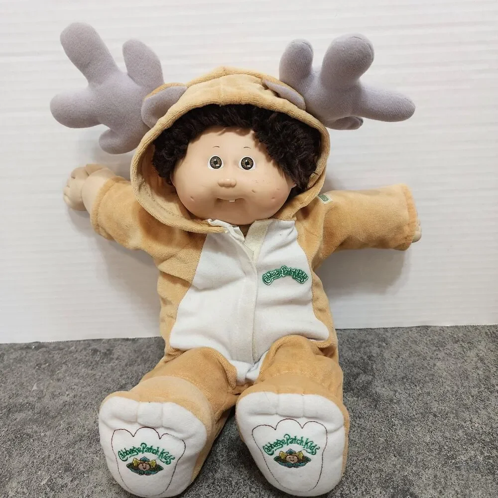 VTG 1985 Cabbage Patch Kids Doll in Reindeer Moose Animal Suit